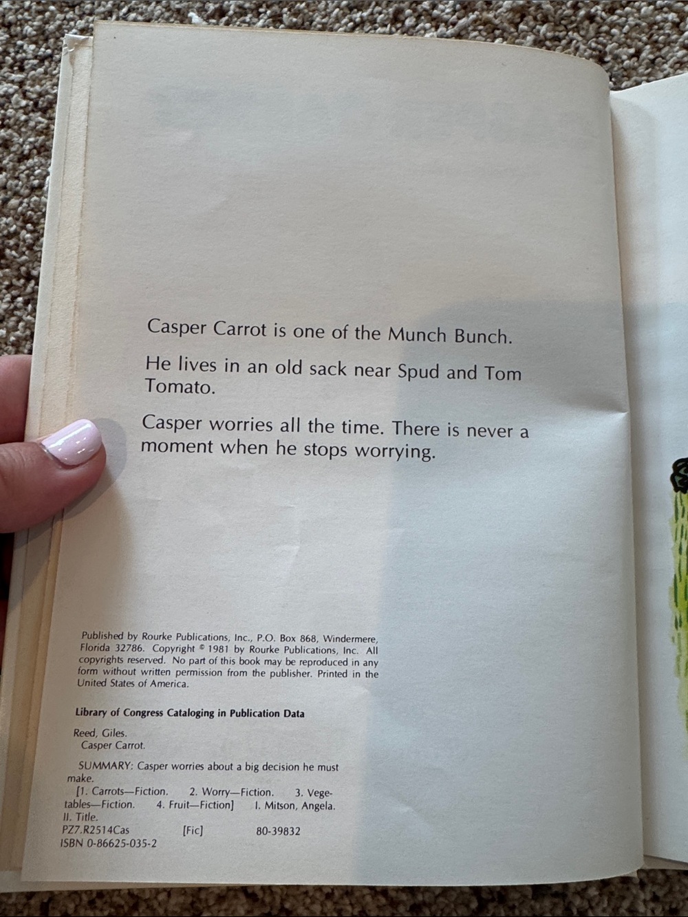 A Munch Bunch Book “Casper Carrot” by Giles Reed - Picture 8 of 12